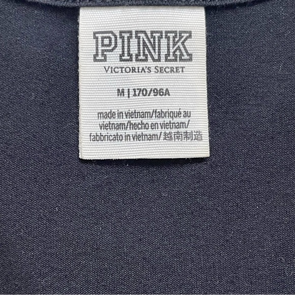 𝅺Pink Victoria’s Secret Black Cotton Bodysuit Women’s Size M - Picture 9 of 10